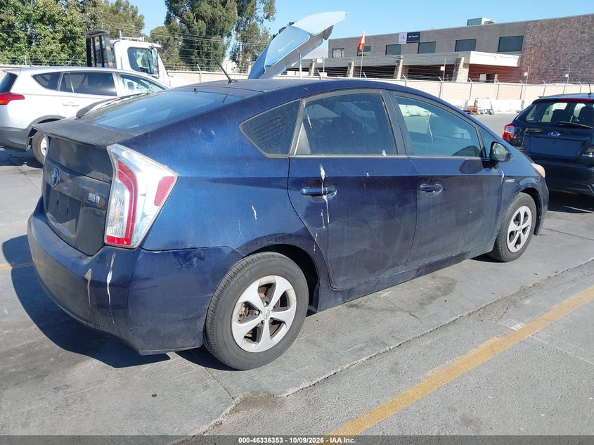 Vin: jtdkn3du7c1563568, lot: 46836612, toyota prius two 20124
