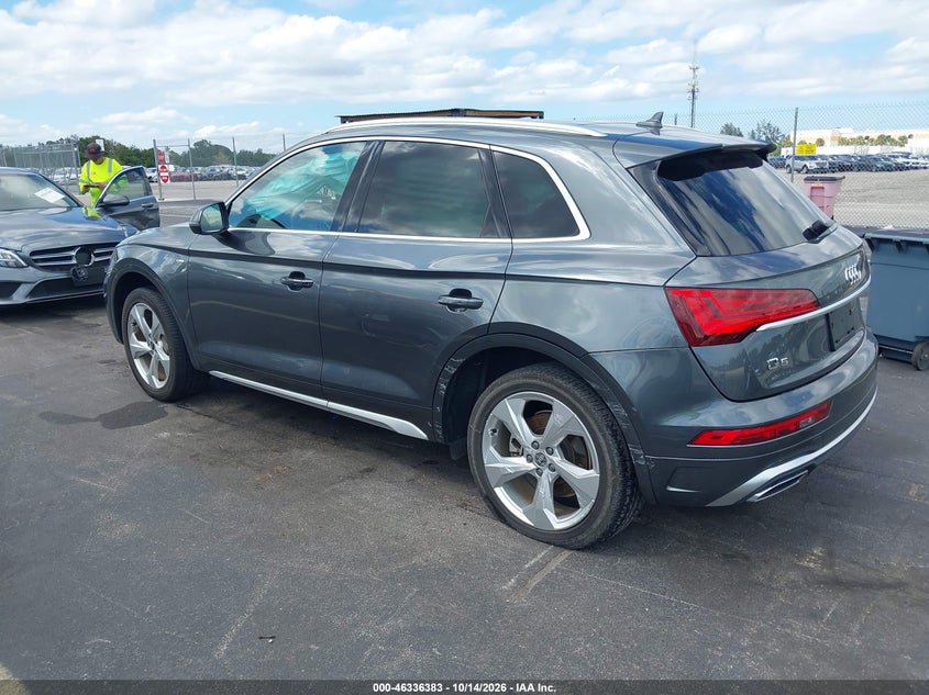 Vin: wa1eaafy0n2126046, lot: 46836642, audi q5 premium plus 45 tfsi s line quattro s tronic 20223