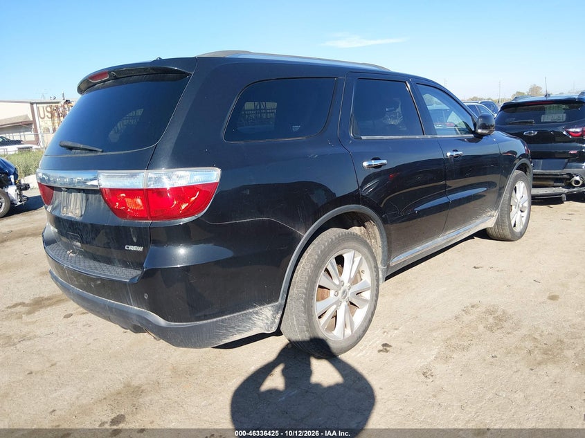 Vin: 1c4rdjdg4dc669336, lot: 46836684, dodge durango crew 20134
