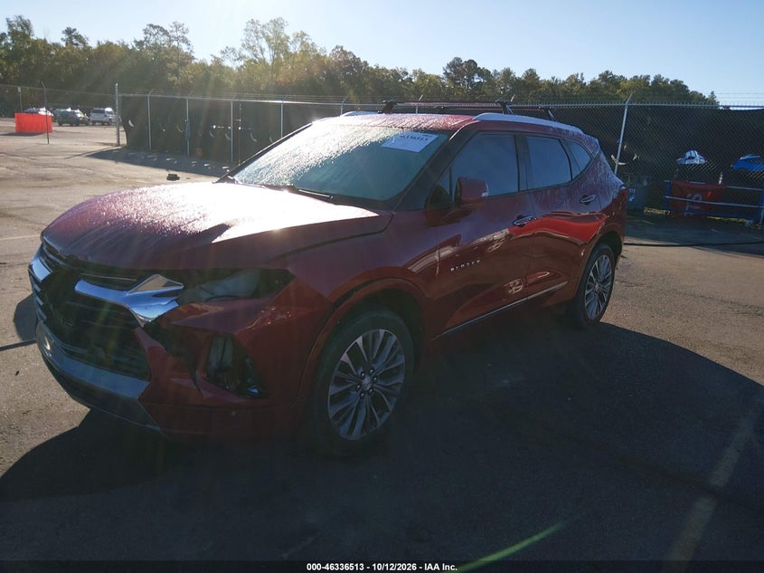Vin: 3gnkbfrs4ks616930, lot: 46836772, chevrolet blazer premier 20192