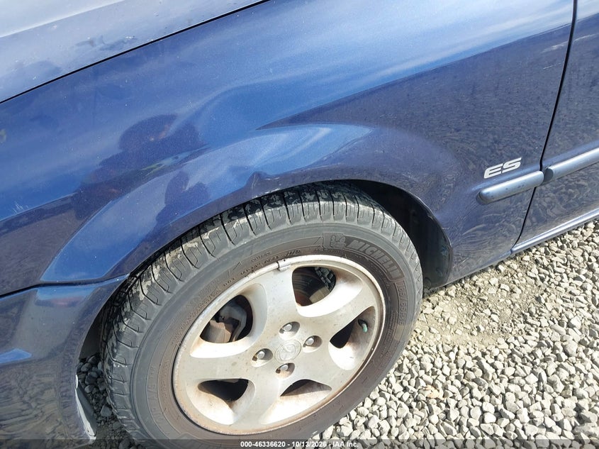 MAZDA PROTEGE 2000 VIN JM1BJ2213Y0212197