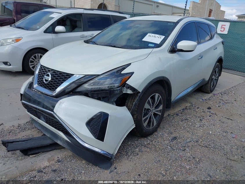 Vin: 5n1az2aj8nc108610, lot: 46836974, nissan murano s fwd 20222