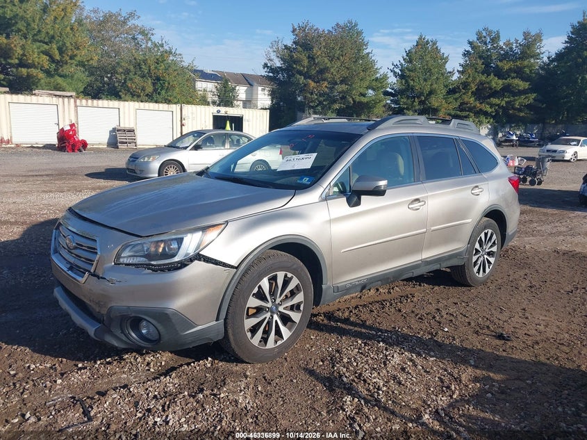 2015 Subaru Outback 2.5I Limited, Front End, IAAI, VIN 4S4BSALC3F3295774 — photo 2