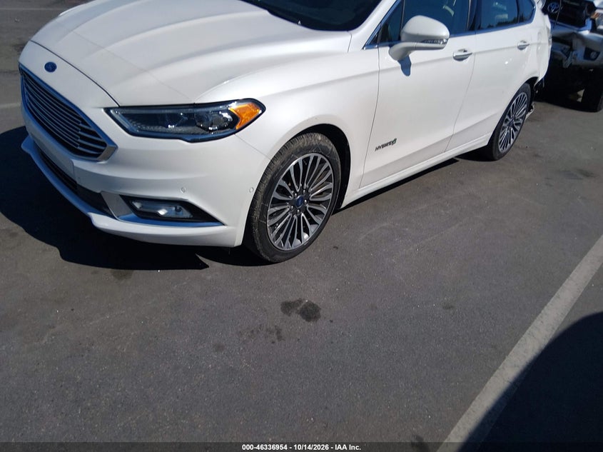 2018 Ford Fusion Hybrid Titanium, Left Rear, IAAI, VIN 3FA6P0RU3JR274862 — photo 2