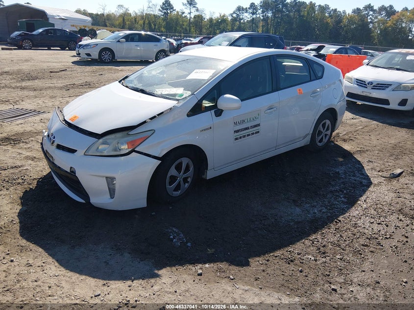 2013 Toyota Prius Three, По кругу, IAAI, VIN JTDKN3DUXD5548413 — фото 2
