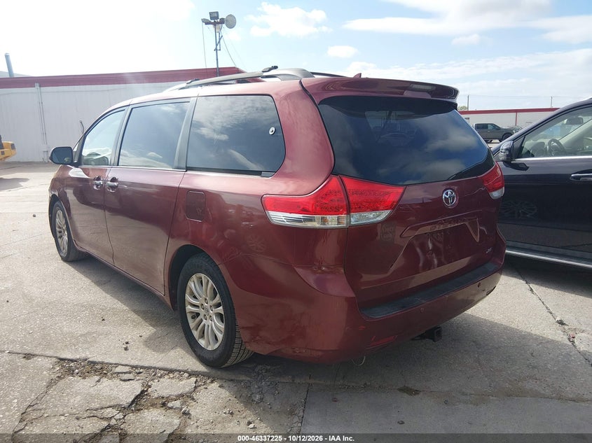 Vin: 5tdyk3dc2cs196866, lot: 46837484, toyota sienna xle v6 8 passenger 20123