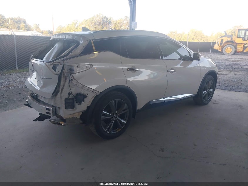 Vin: 5n1az2mj2kn110025, lot: 46837493, nissan murano platinum 20194