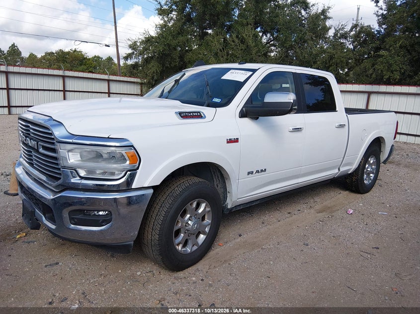 Vin: 3c6ur4fjxng140257, lot: 46837577, ram 2500 laramie  4x2 6'4 box 20222