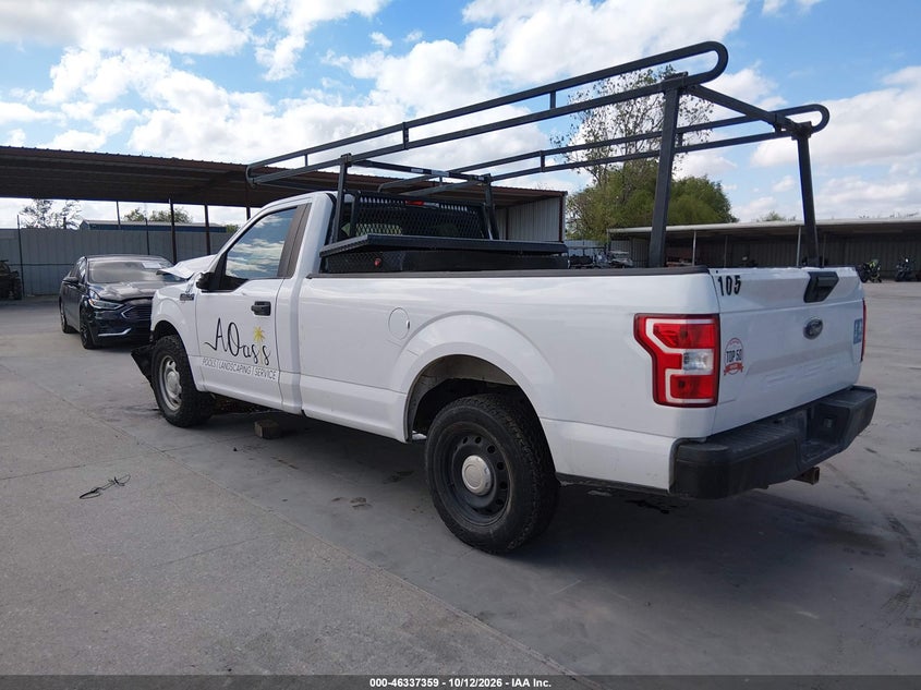 Vin: 1ftmf1cbxjkd46663, lot: 46837618, ford f-150 xl 20183