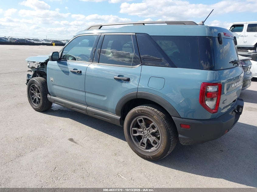 Vin: 3fmcr9b66mrb33971, lot: 46837629, ford bronco sport big bend 20213