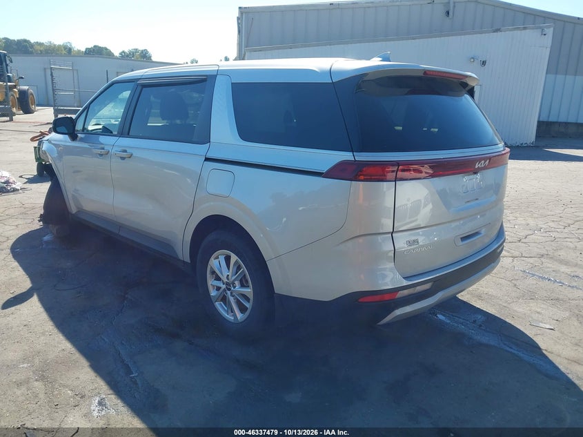 Vin: kndnb4h36p6252848, lot: 46837738, kia carnival mpv lx seat package 20233