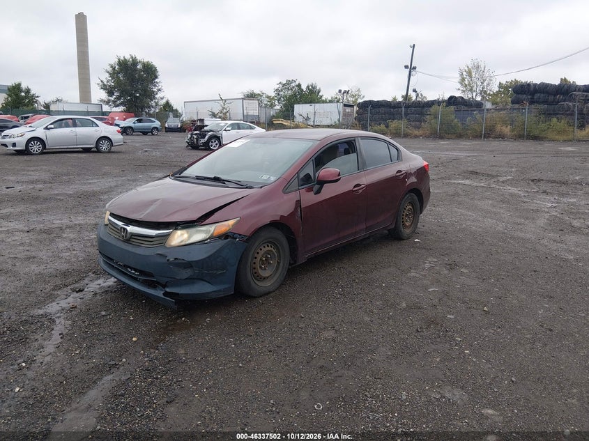 Vin: 19xfb2f55ce380791, lot: 46837761, honda civic lx 20122