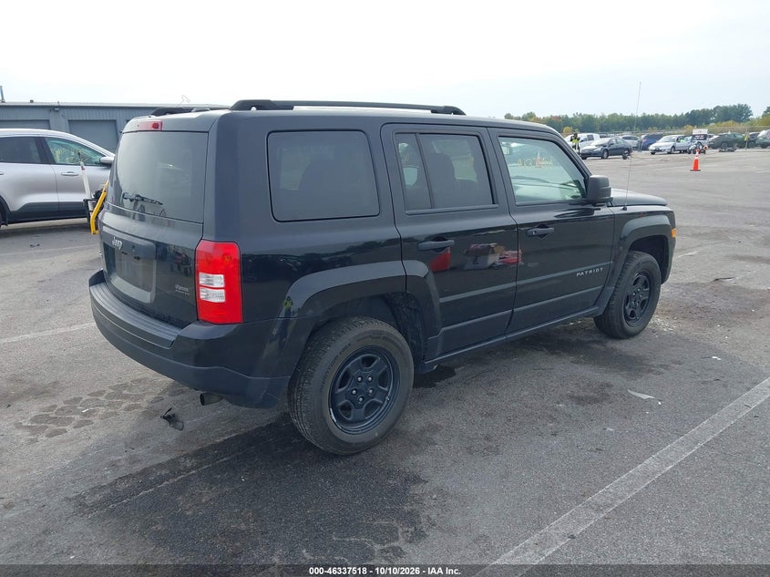 Vin: 1c4njrbb2hd164974, lot: 46837777, jeep patriot sport 4x4 20174