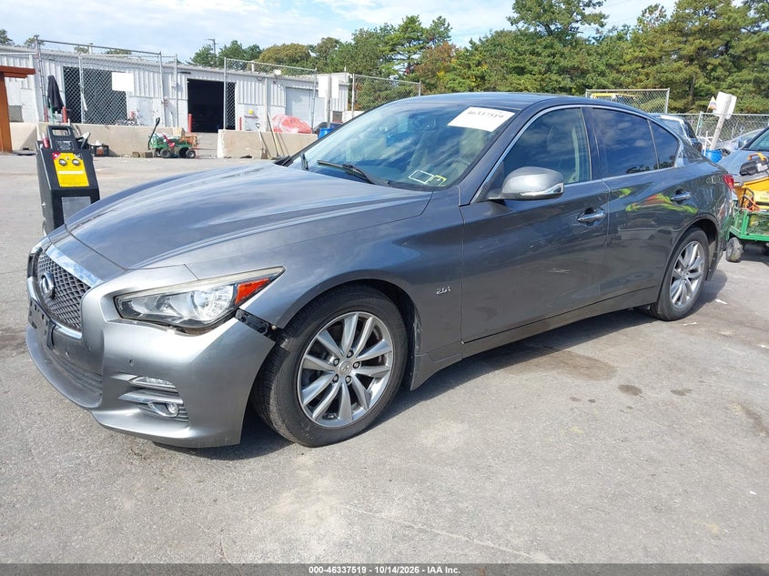 2016 Infiniti Q50 2.0T Premium, Удар спереди, IAAI, VIN JN1CV7AR5GM251025 — фото 2