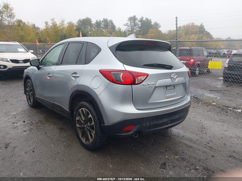 Vin: jm3ke4dy8g0727292, lot: 46837787, mazda cx-5 grand touring 20163