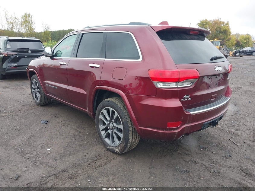 Vin: 1c4rjfcg6hc964371, lot: 46837797, jeep grand cherokee overland 4x4 20173