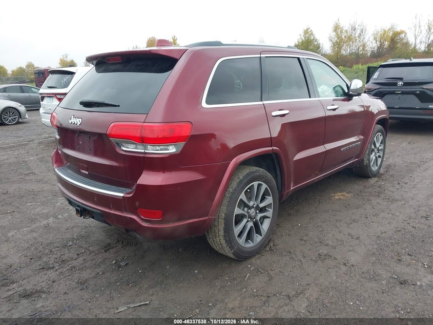 Vin: 1c4rjfcg6hc964371, lot: 46837797, jeep grand cherokee overland 4x4 20174