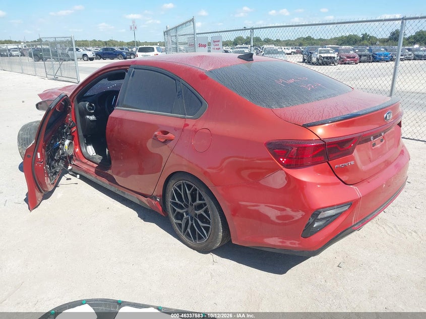 Vin: 3kpf34ad4me398188, lot: 46837842, kia forte gt-line 20213
