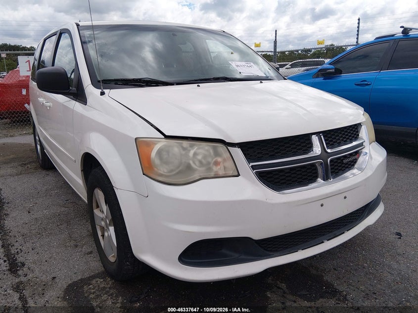 Vin: 2c4rdgbg9dr542918, lot: 46837906, dodge grand caravan se 20131