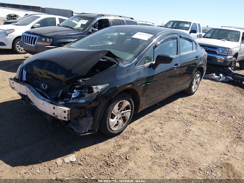 Vin: 19xfb2f59fe258925, lot: 46838037, honda civic lx 20152