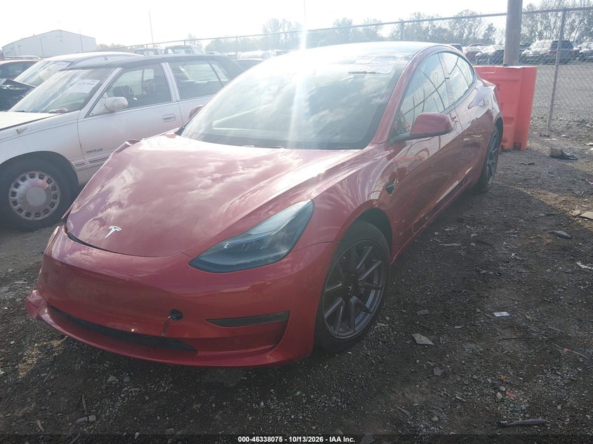 Vin: 5yj3e1eb5nf233976, lot: 46838334, tesla model 3 long range dual motor all-wheel drive 20222