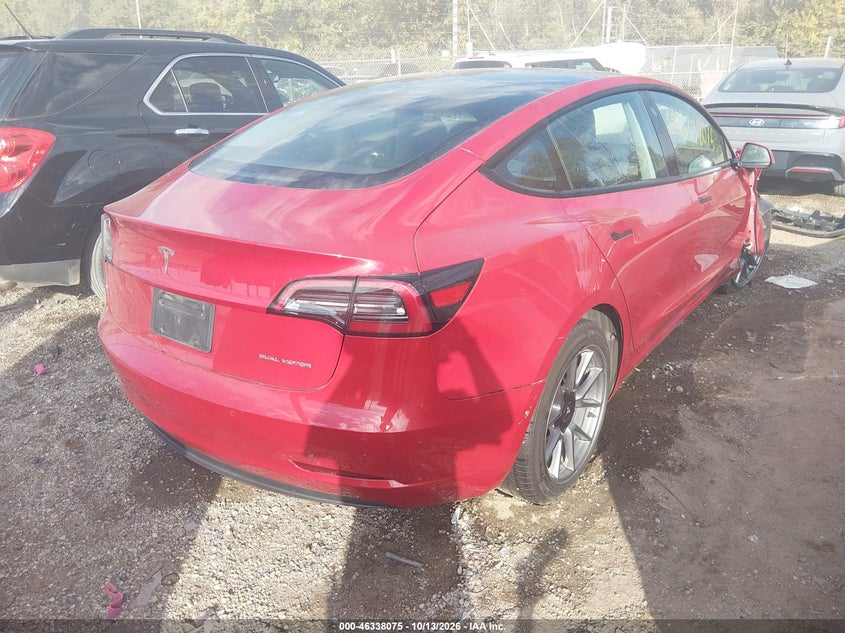 Vin: 5yj3e1eb5nf233976, lot: 46838334, tesla model 3 long range dual motor all-wheel drive 20224