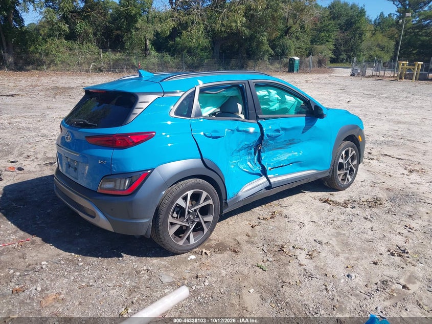 Vin: km8k53a39nu911282, lot: 46838362, hyundai kona limited 20224