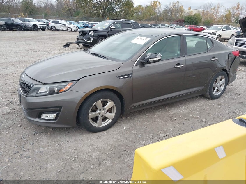 Vin: 5xxgm4a75eg323309, lot: 46838385, kia optima lx 20142