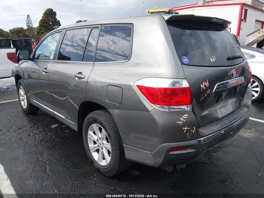 Vin: 5tdza3eh1bs015417, lot: 46838437, toyota highlander 20113
