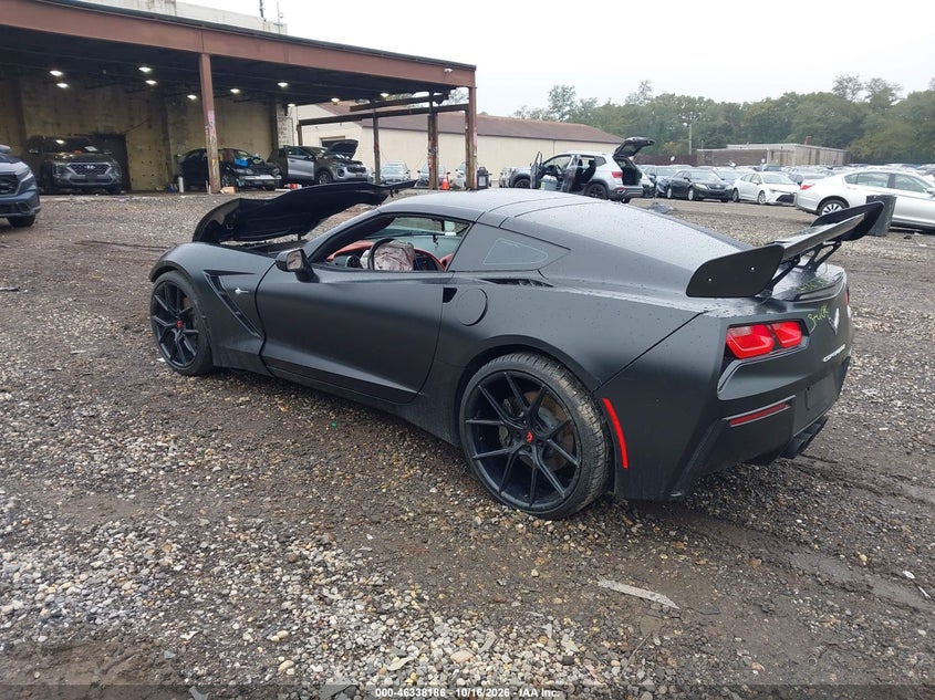 Vin: 1g1yb2d78k5102130, lot: 46838445, chevrolet corvette stingray 20193