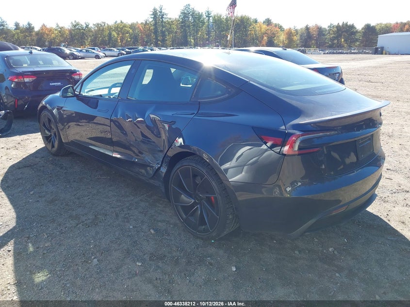 Vin: 5yj3e1et2rf821560, lot: 46838471, tesla model 3 performance all-wheel drive 20243