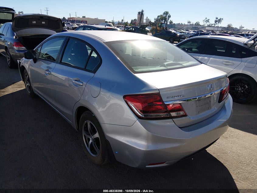 Vin: 19xfb2f77fe246290, lot: 46838657, honda civic se 20153