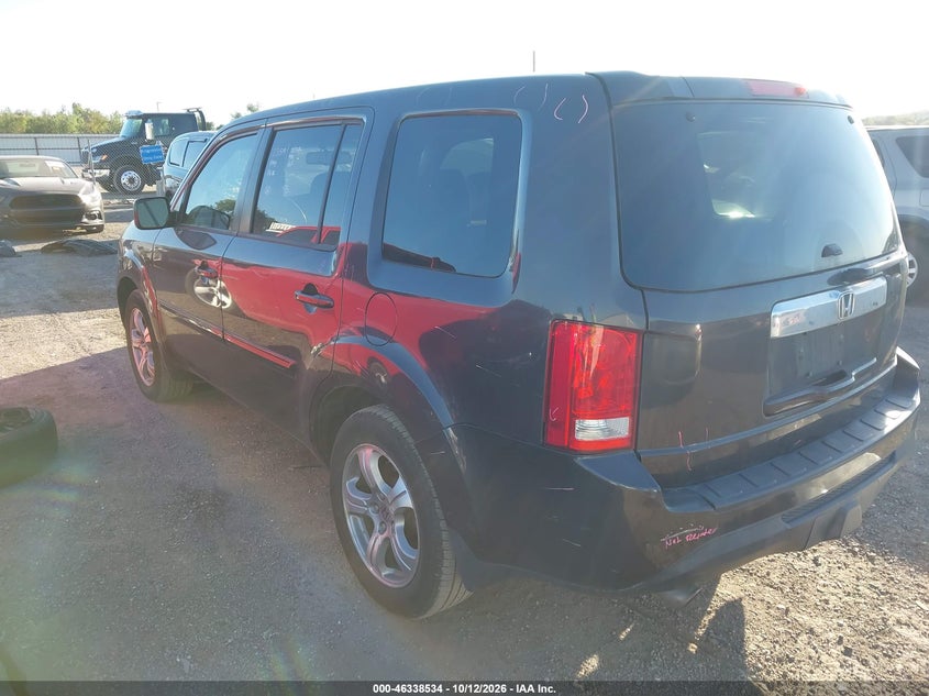 Vin: 5fnyf3h66cb007455, lot: 46838793, honda pilot ex-l 20123