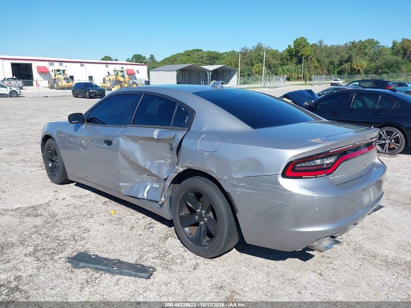 Vin: 2c3cdxhg3jh166705, lot: 46838882, dodge charger sxt plus rwd 20183