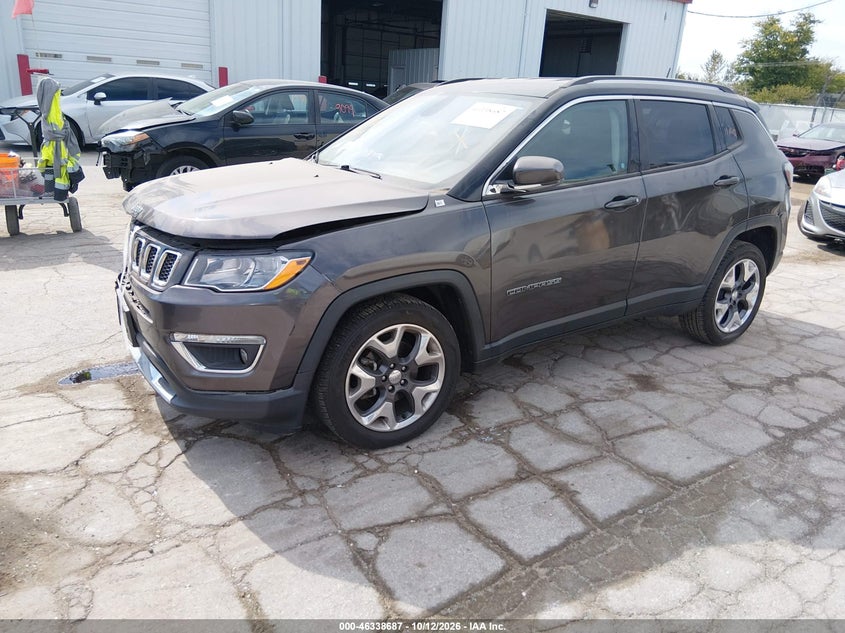 Vin: 3c4njdcb7jt265963, lot: 46838946, jeep compass limited 4x4 20182