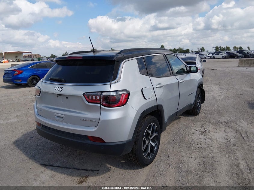 Vin: 3c4njdcn4st556738, lot: 46839073, jeep compass limited 4x4 20254