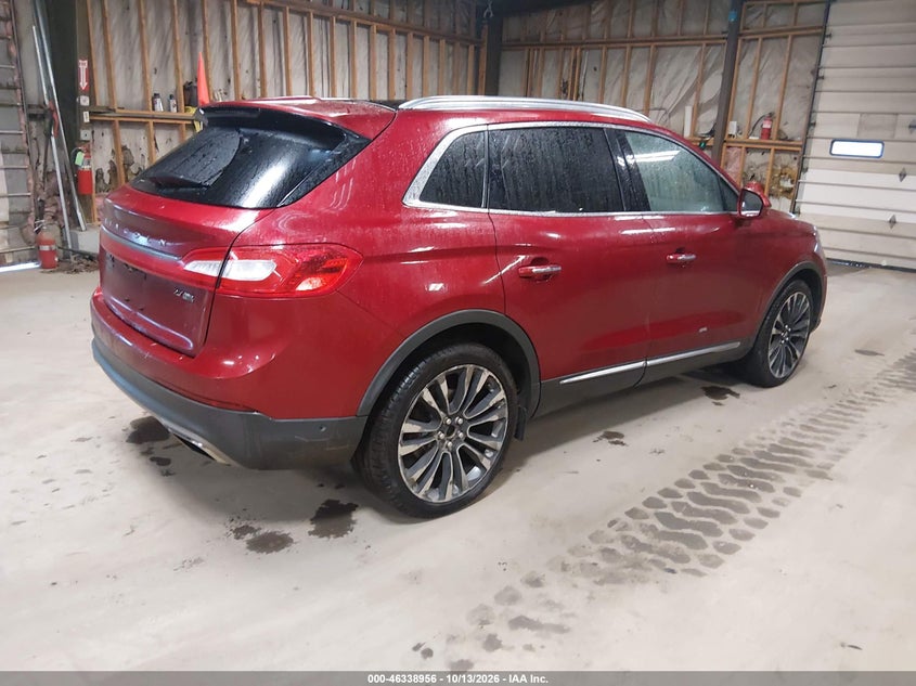 Vin: 2lmpj8lp1gbl36638, lot: 46839215, lincoln mkx reserve 20164