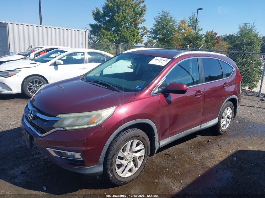 2015 Honda Cr-V Ex-L, Правый бок, IAAI, VIN 2HKRM4H75FH677612 — фото 2