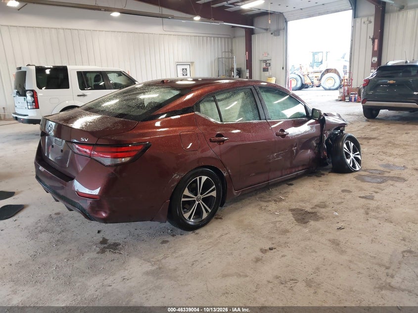 Vin: 3n1ab8cv5ly281455, lot: 46839263, nissan sentra sv xtronic cvt 20204