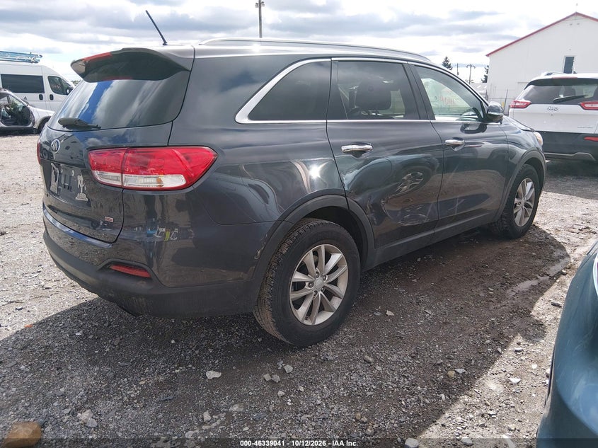 Vin: 5xypg4a38hg284431, lot: 46839300, kia sorento 2.4l lx 20174