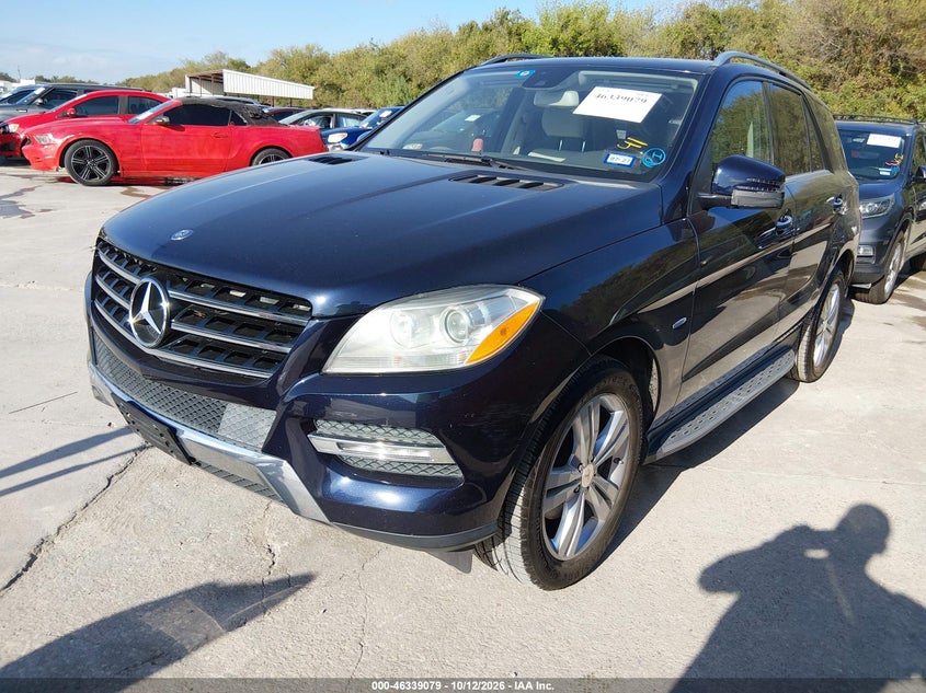 Vin: 4jgda5hb6ca023827, lot: 46839338, mercedes-benz ml 350 4matic 20122