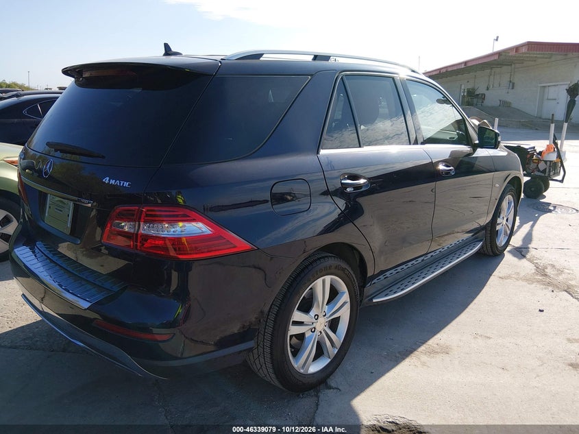 Vin: 4jgda5hb6ca023827, lot: 46839338, mercedes-benz ml 350 4matic 20124