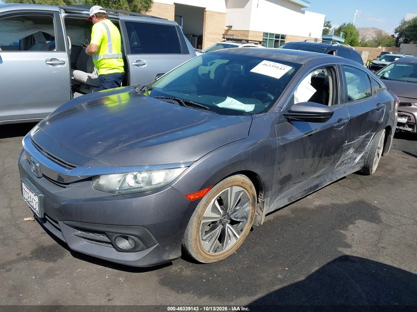 Vin: 2hgfc1f7xgh637285, lot: 46839402, honda civic ex-l 20162