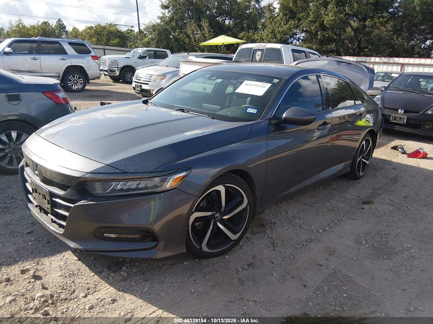 2019 Honda Accord Sport, Rear, IAAI, VIN 1HGCV1E36KA081110 — photo 2