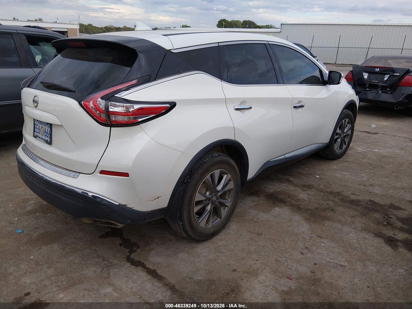 Vin: 5n1az2mg0jn149831, lot: 46839508, nissan murano s 20184