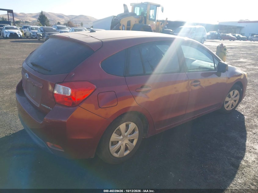 Vin: jf1gpaa68ch208271, lot: 46839695, subaru impreza 2.0i 20124