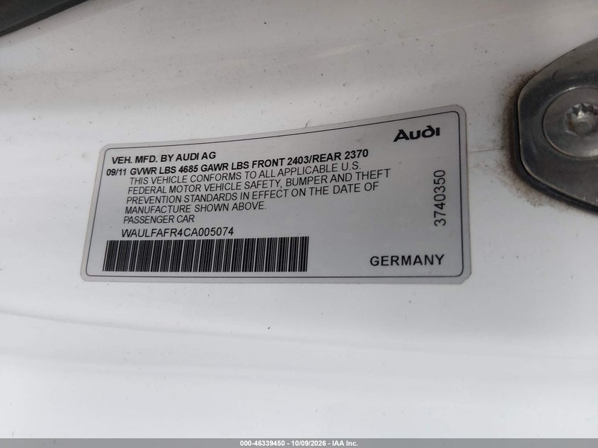 2012 AUDI A5 2.0T PREMIUM · Фото 9