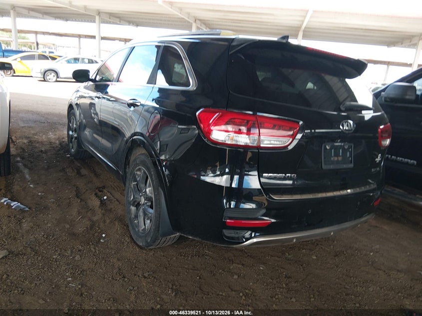 Vin: 5xypk4a53jg371515, lot: 46839780, kia sorento 3.3l sx 20183