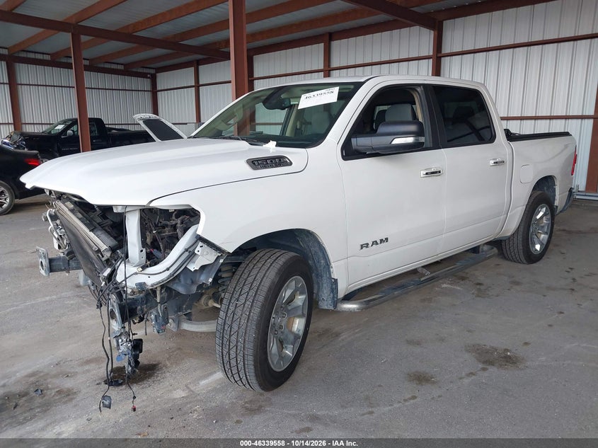 2019 Ram 1500 Big Horn/Lone Star 4X4 5'7 Box, Front End, IAAI, VIN 1C6SRFFT9KN538275 — photo 2