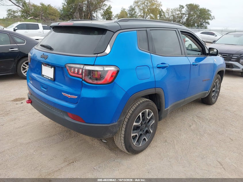 Vin: 3c4njddb8mt530912, lot: 46839901, jeep compass trailhawk 4x4 20214
